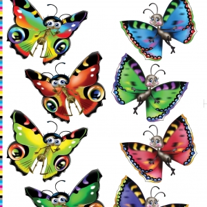 Декоративна наліпка Label №20 Бабочки